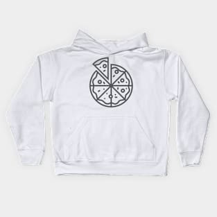 Whole Pizza Simple Outline Kids Hoodie